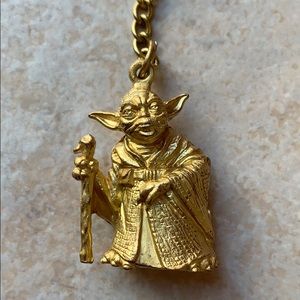 Star Wars Yoda Die Cast Gold Tone Keychain